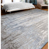 CANVAS ART W/ SILK J1058 SILVER / LIGHT BLUE