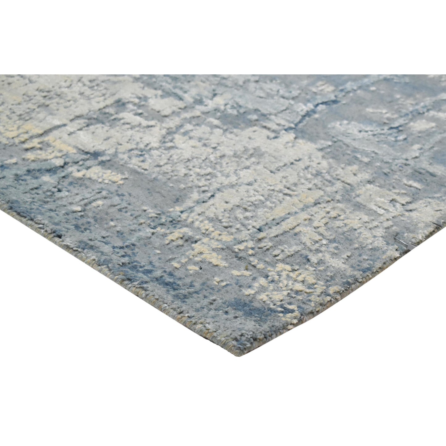 CANVAS ART W/ SILK J1062 IVORY / LIGHT BLUE