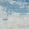 CANVAS ART W / SILK J1062 SILVER / LIGHT BLUE