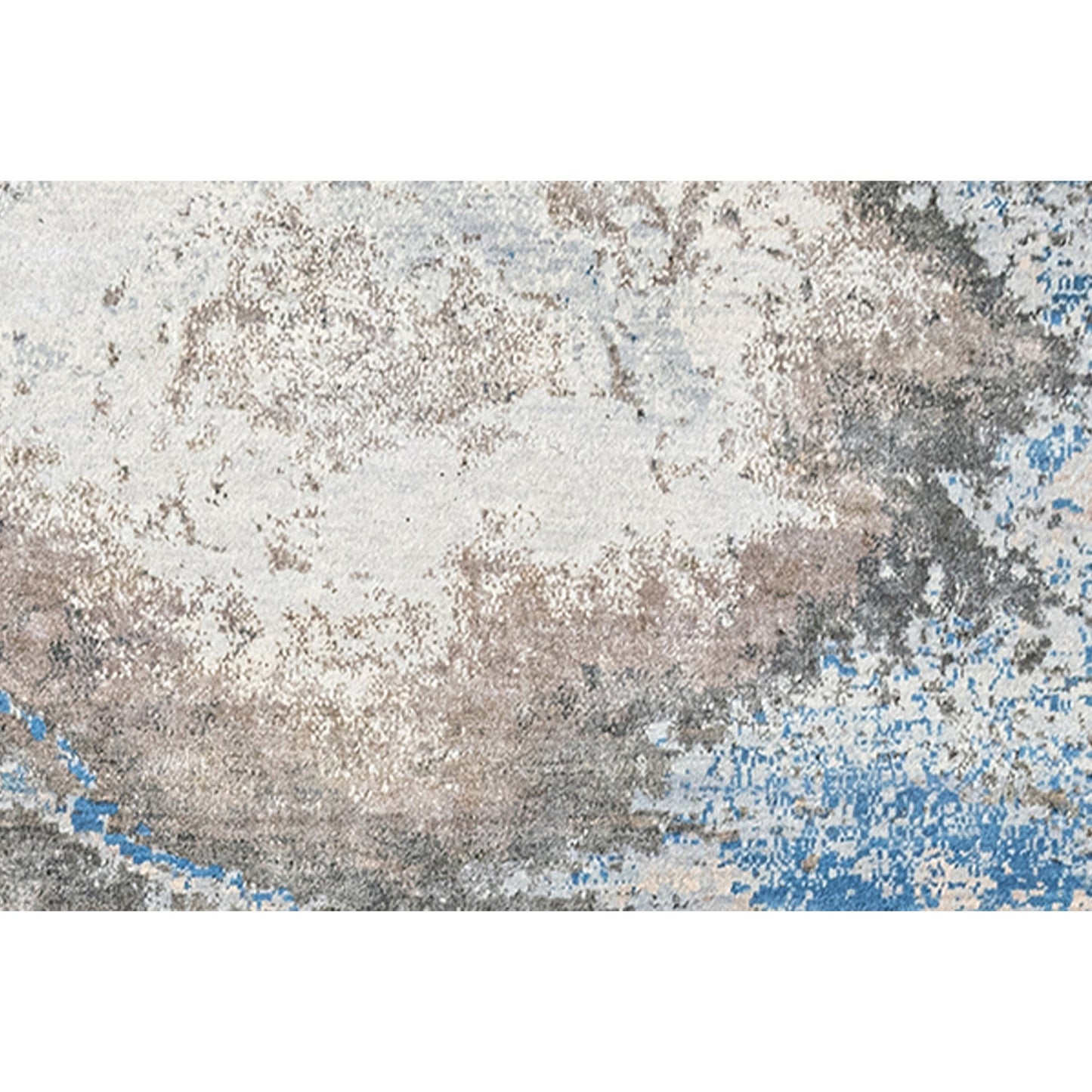 CANVAS ART W/ SILK J1063 BEIGE / BLUE