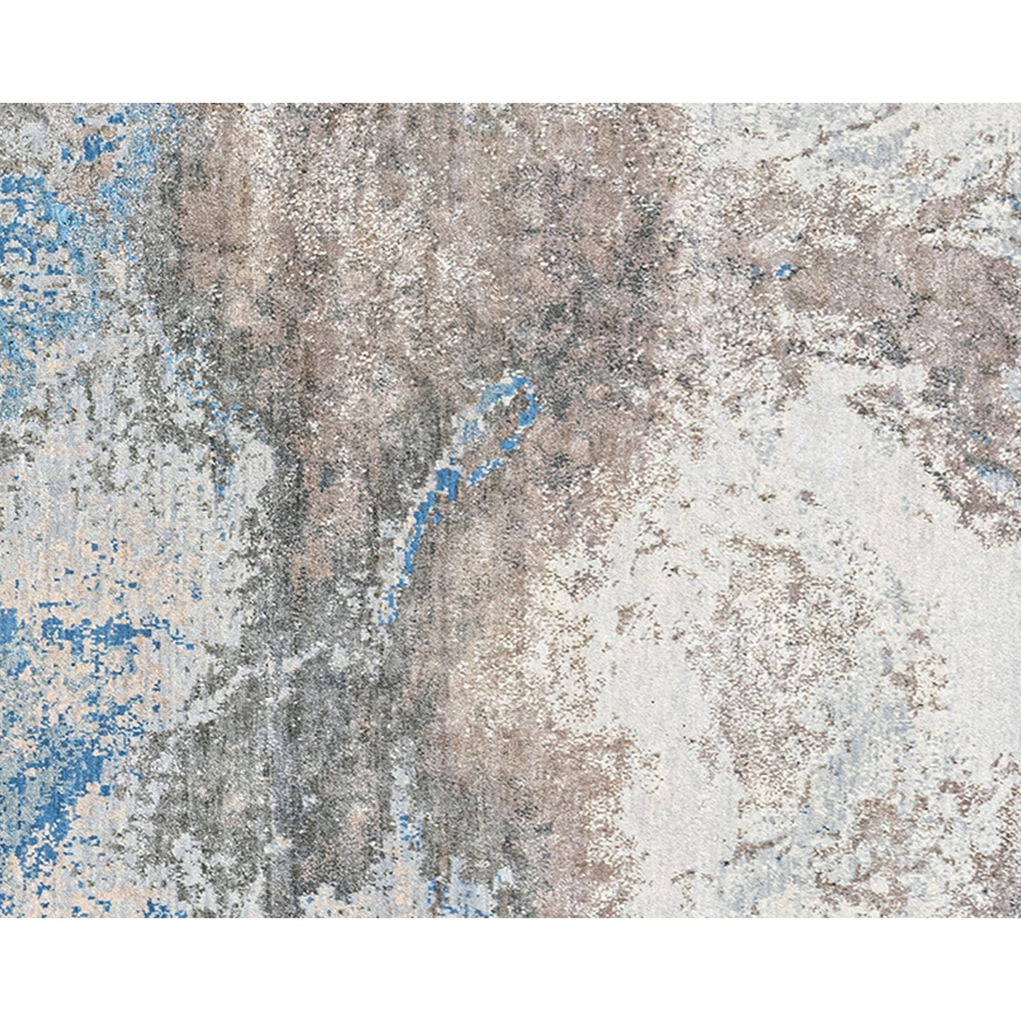 CANVAS ART W/ SILK J1063 BEIGE / BLUE