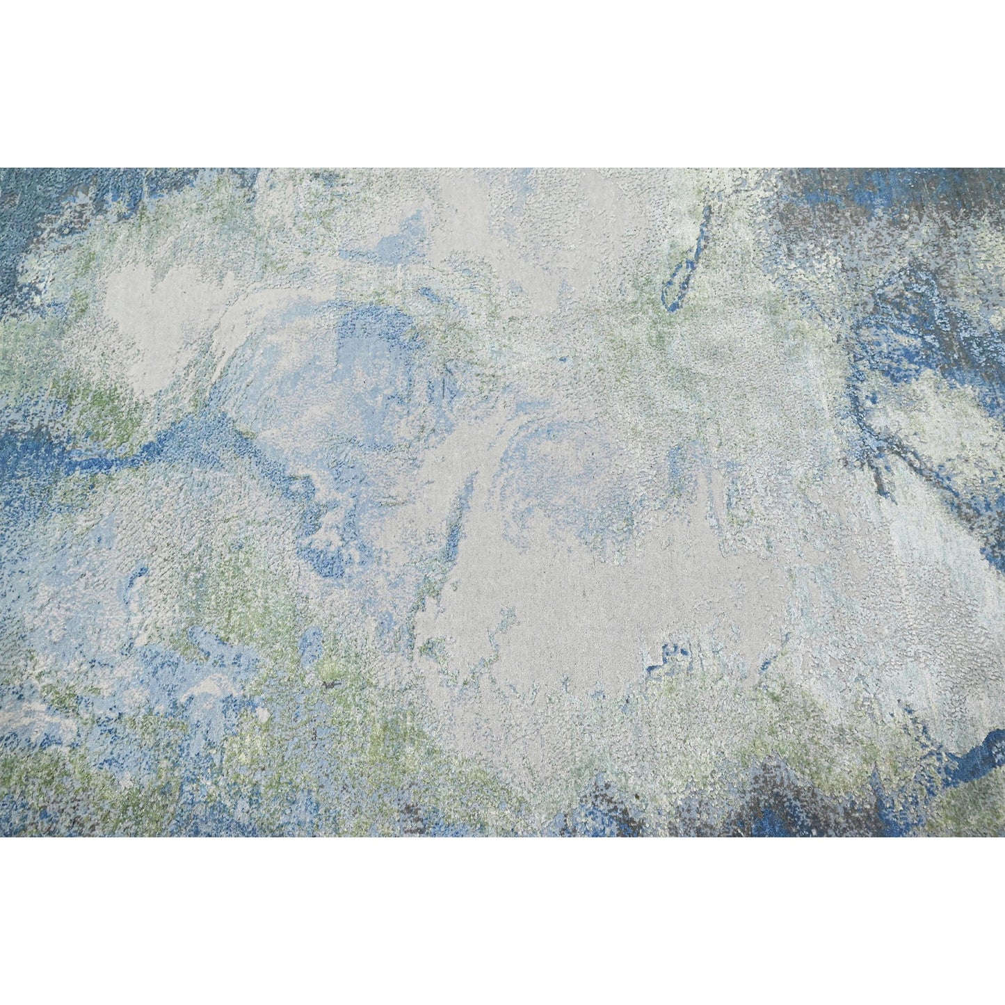 CANVAS ART W/ SILK J1063 BLUE / GREEN