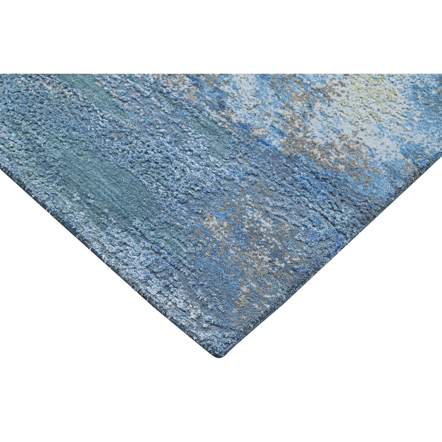 CANVAS ART W/ SILK J1063 BLUE / GREEN