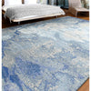 CANVAS ART W/ SILK J1063 BLUE / MULTI