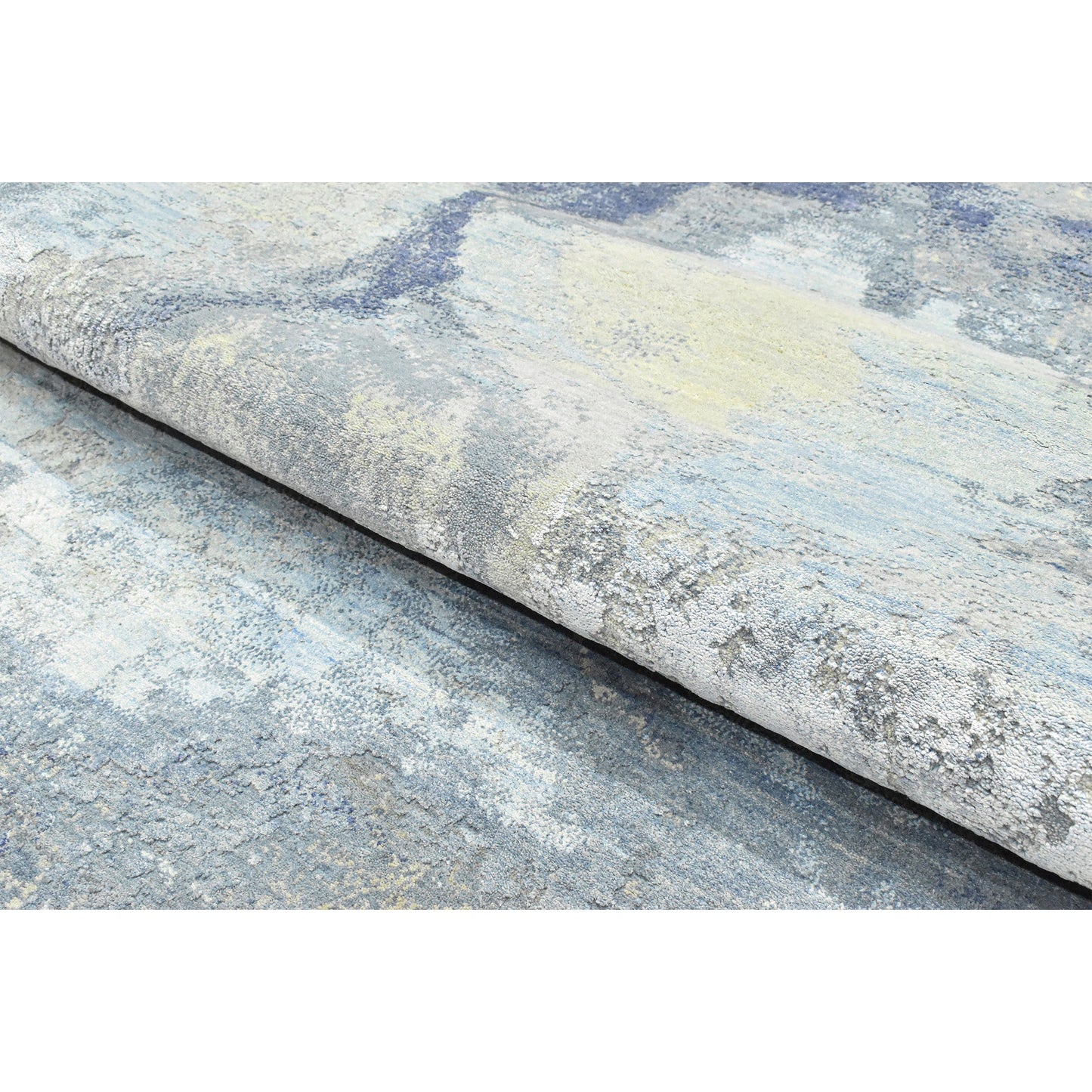 CANVAS ART W/ SILK J1063 BLUE / MULTI