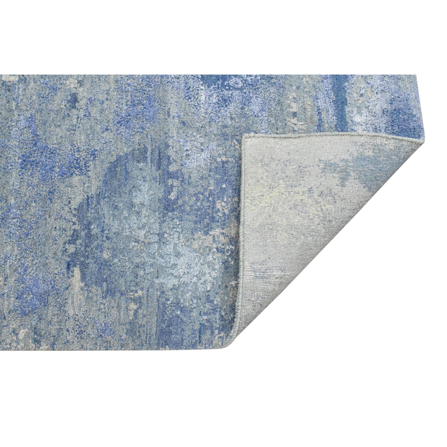 CANVAS ART W/ SILK J1063 BLUE / MULTI