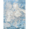 CANVAS ART W/ SILK J1063 BLUE / SILVER
