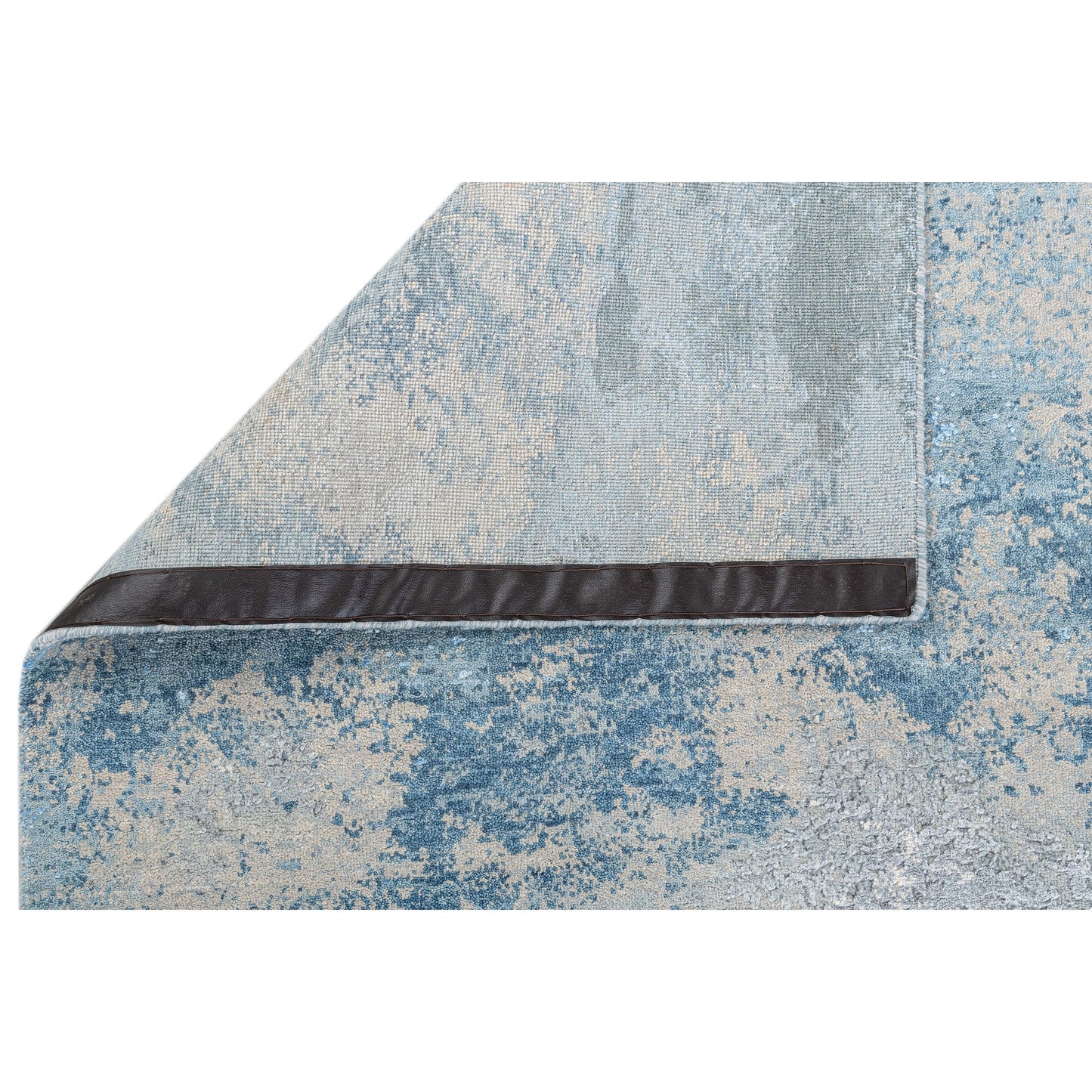 CANVAS ART W/ SILK J1063 BLUE / SILVER