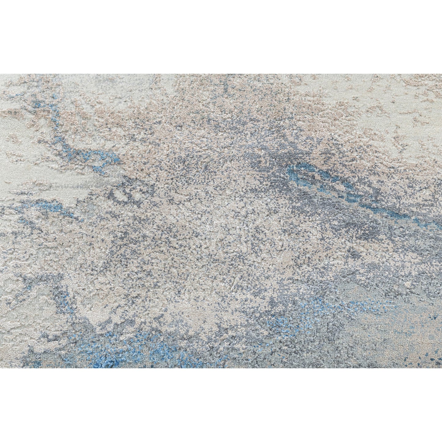 CANVAS ART W/ SILK J1063 BLUE / SILVER