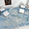 CANVAS ART W/ SILK J1063 SILVER / BLUE