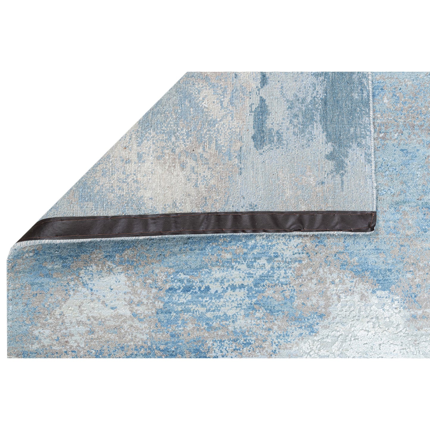 CANVAS ART W/ SILK J1063 SILVER / BLUE