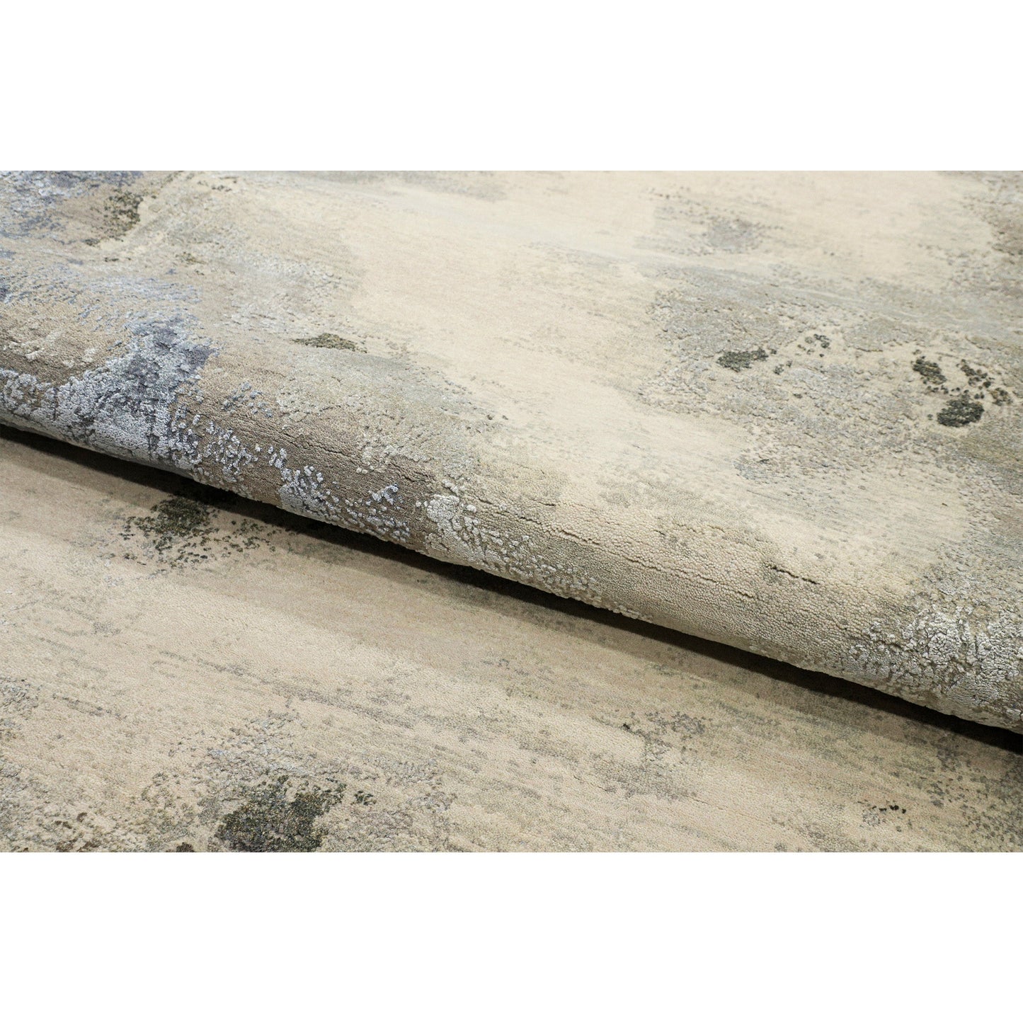 CANVAS ART W/ SILK J1064 BEIGE / GREY