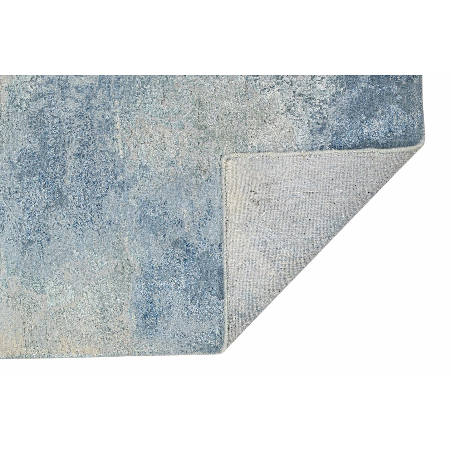 CANVAS ART W/ SILK J1064 BLUE / MULTI