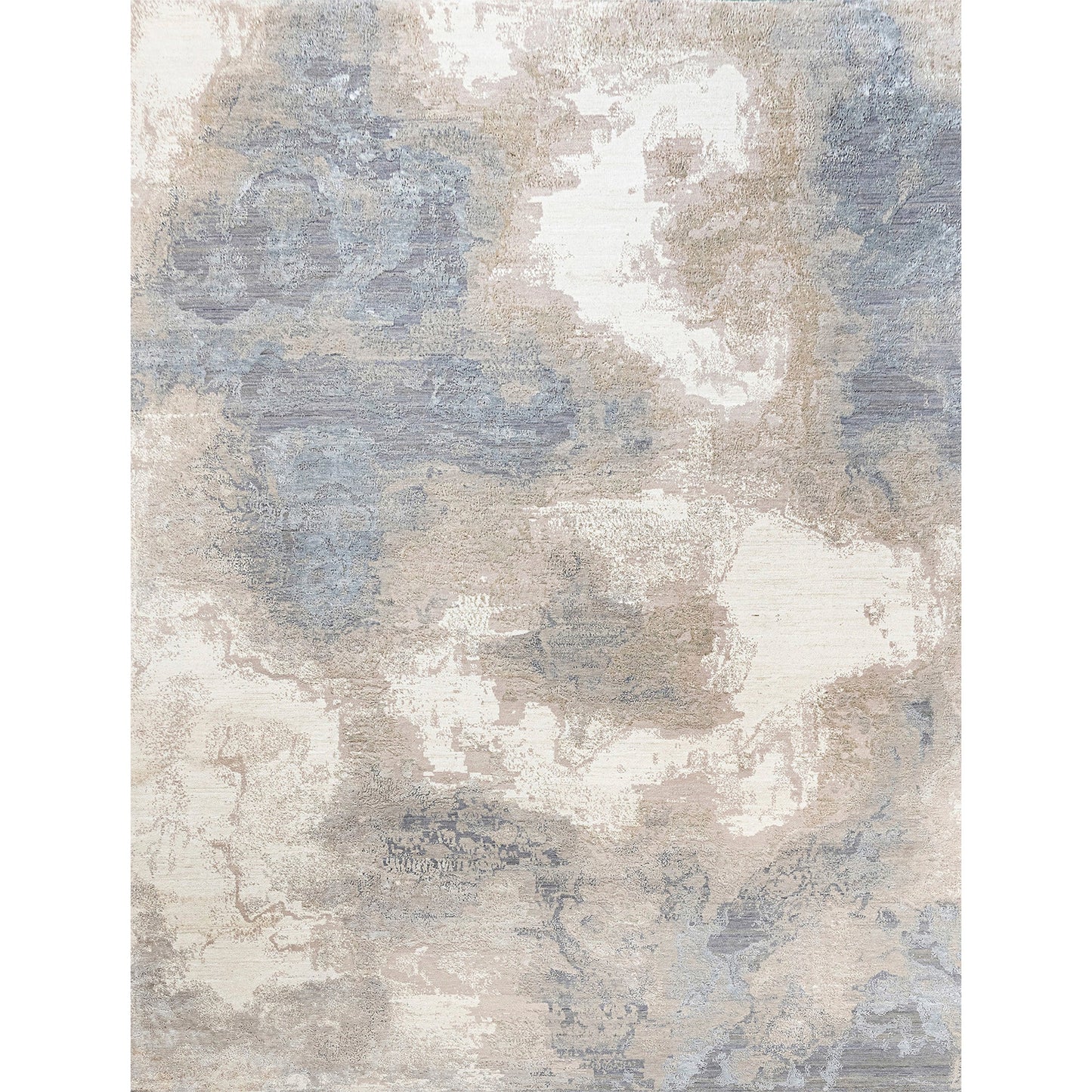 CANVAS ART W/ SILK J1064 IVORY / GREY