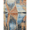 CANVAS ART W/ SILK J1070 LIGHT BLUE / RUST