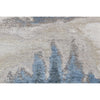 CANVAS ART W / SILK J1071 BEIGE / BLUE