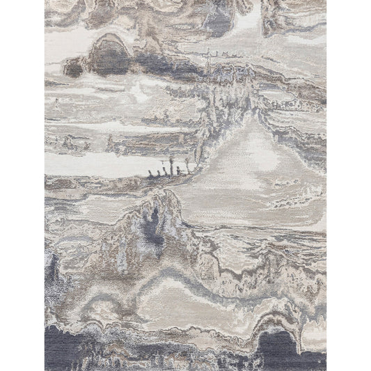 CANVAS ART W/ SILK J1071 BEIGE / DARK GREY