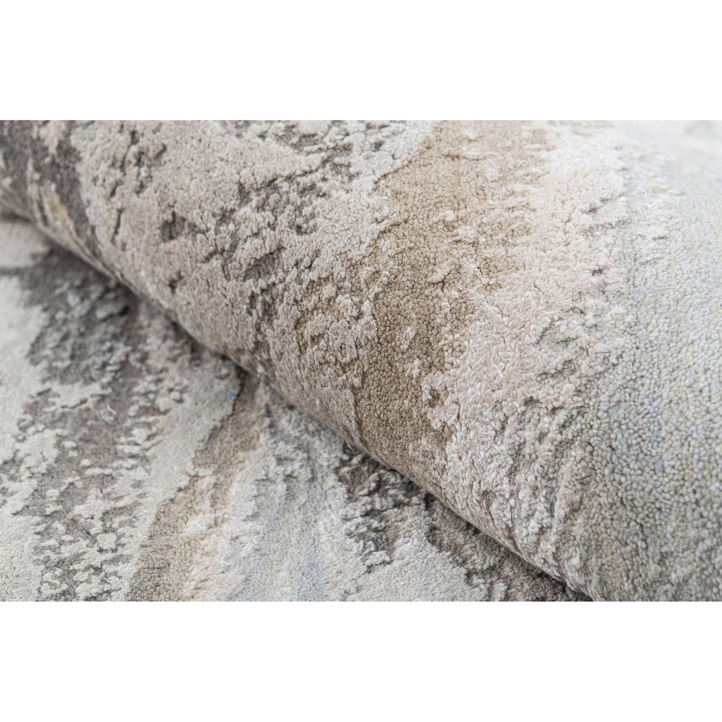 CANVAS ART W / SILK J1071 BEIGE / GREY