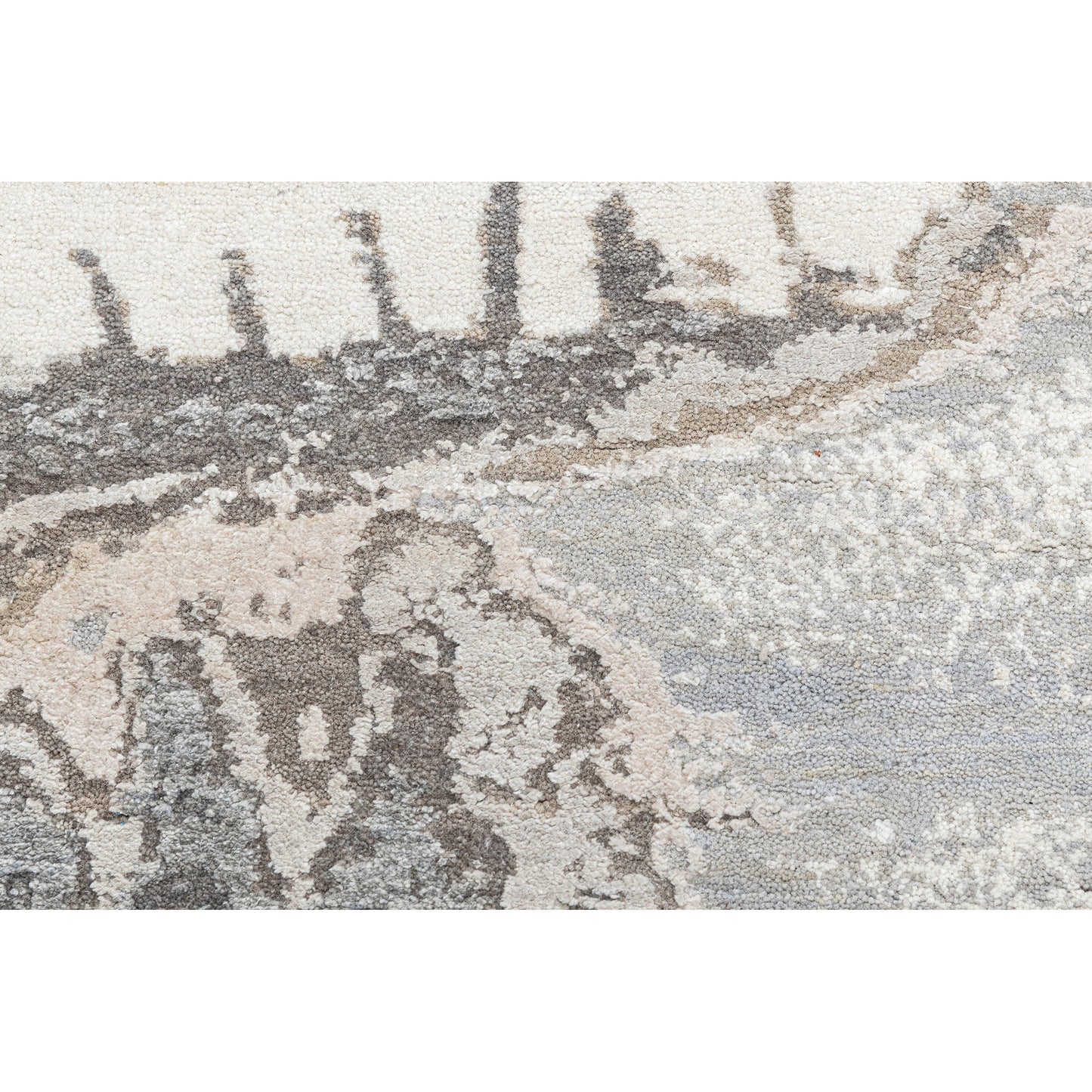 CANVAS ART W / SILK J1071 BEIGE / GREY