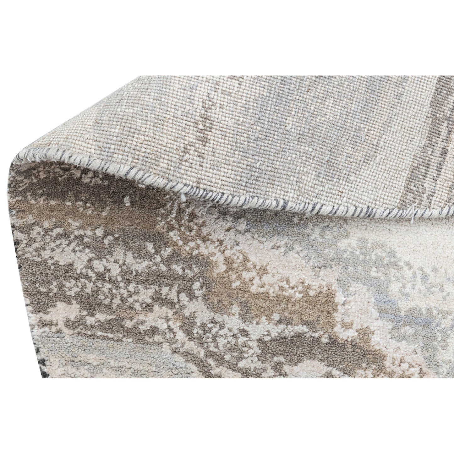 CANVAS ART W / SILK J1071 BEIGE / GREY