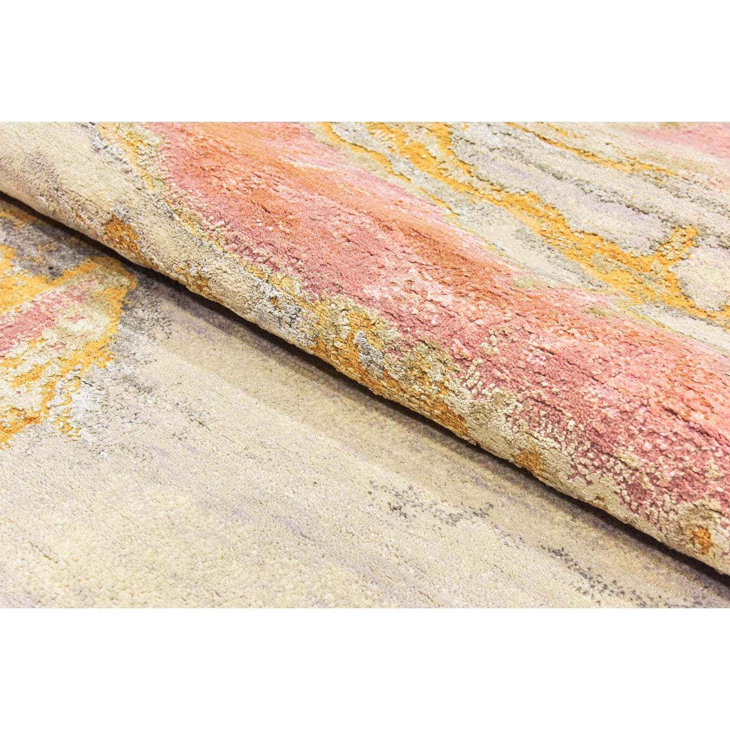 CANVAS ART W/ SILK J1071 PEACH / GOLD