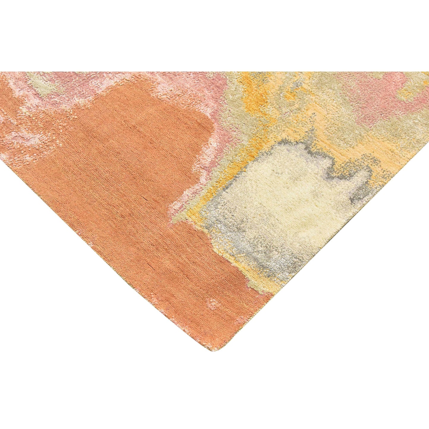 CANVAS ART W/ SILK J1071 PEACH / GOLD