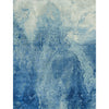 CANVAS ART W/ SILK J1077 BLUE / LIGHT GREY
