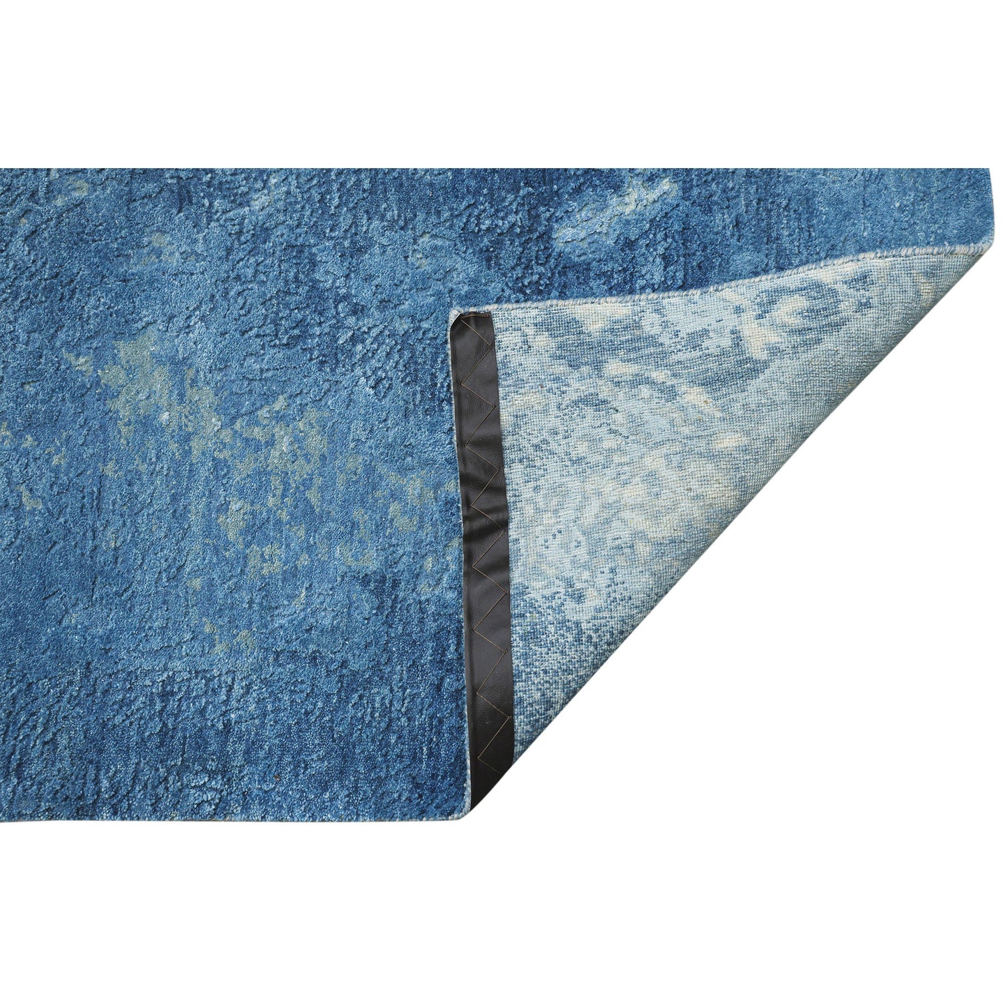 CANVAS ART W/ SILK J1077 BLUE / LIGHT GREY