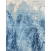 CANVAS ART W/ SILK J1077 SILVER / BLUE