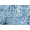CANVAS ART W/ SILK J1077 SILVER / BLUE