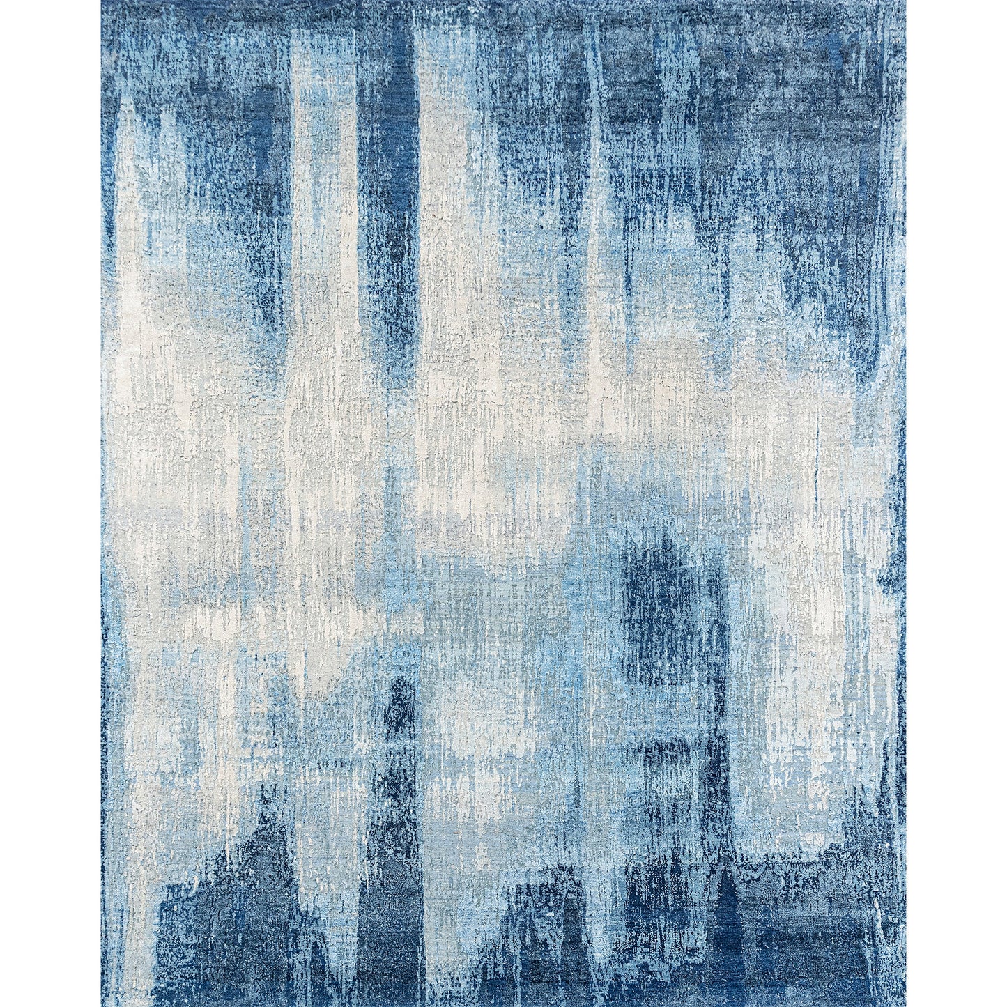 CANVAS ART W/ SILK J1087 BLUE / LIGHT BLUE