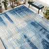 CANVAS ART W/ SILK J1087 BLUE / LIGHT BLUE
