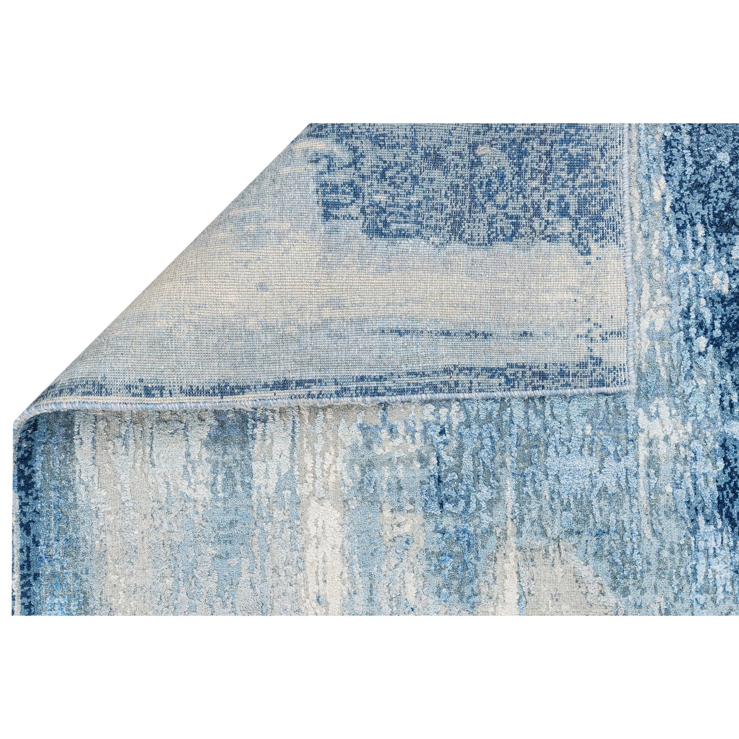 CANVAS ART W/ SILK J1087 BLUE / LIGHT BLUE