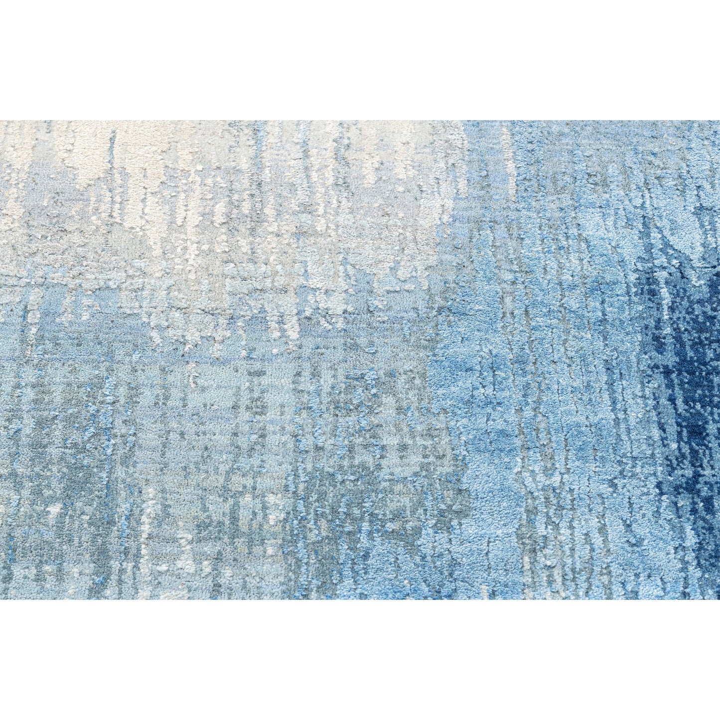 CANVAS ART W/ SILK J1087 BLUE / LIGHT BLUE