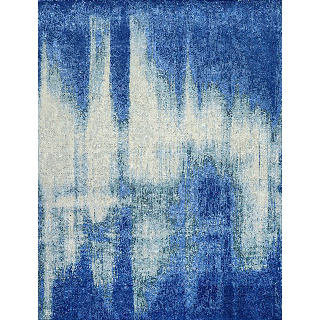 CANVAS ART W/ SILK J1087 BLUE / SILVER
