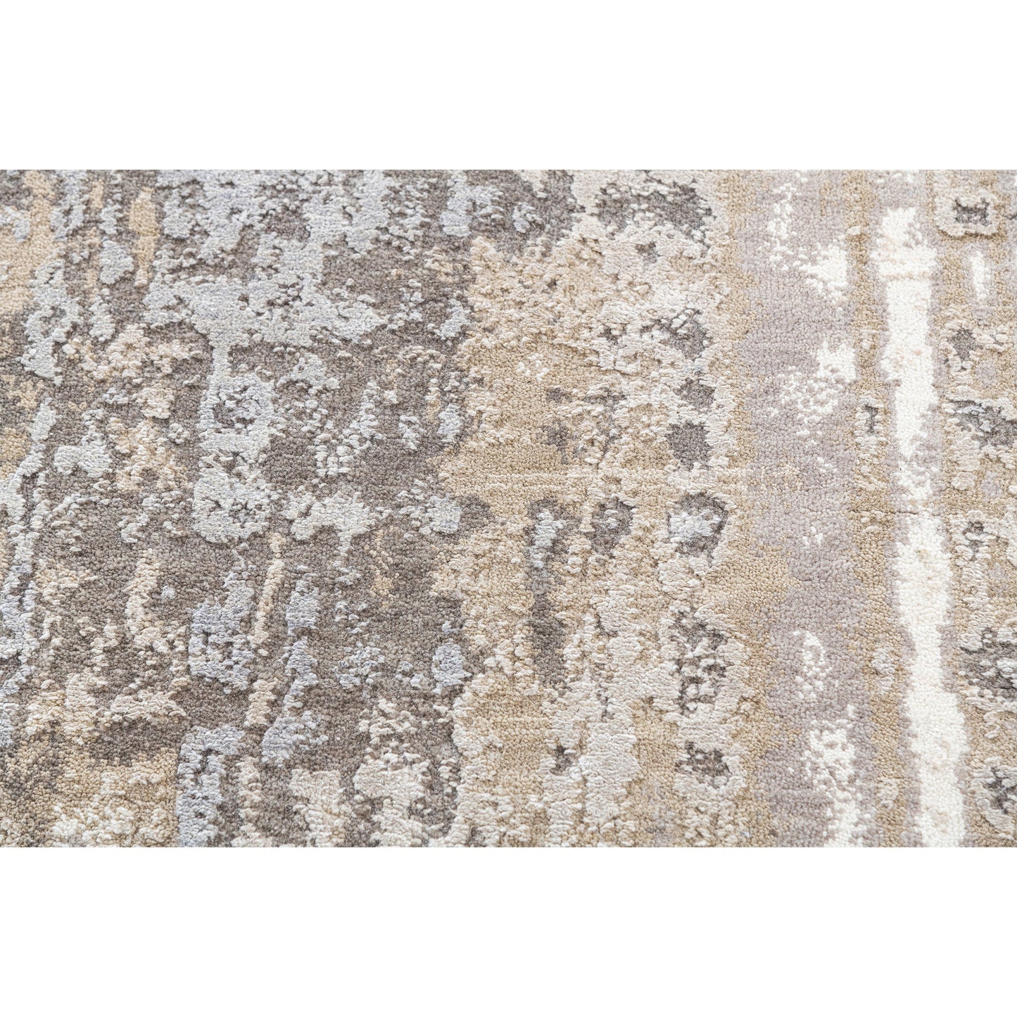 CANVAS ART W/ SILK J1092 BEIGE / SILVER