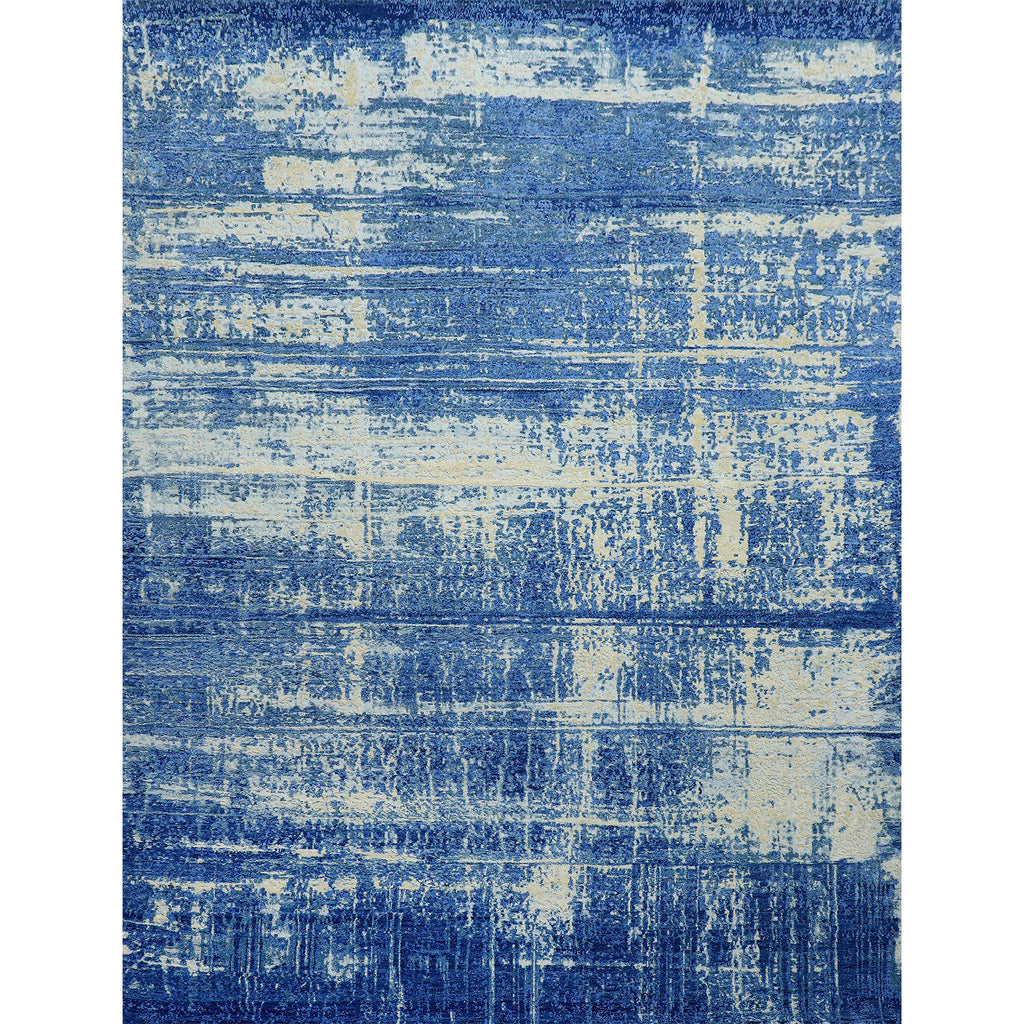 CANVAS ART W/ SILK J1093 BLUE / SILVER