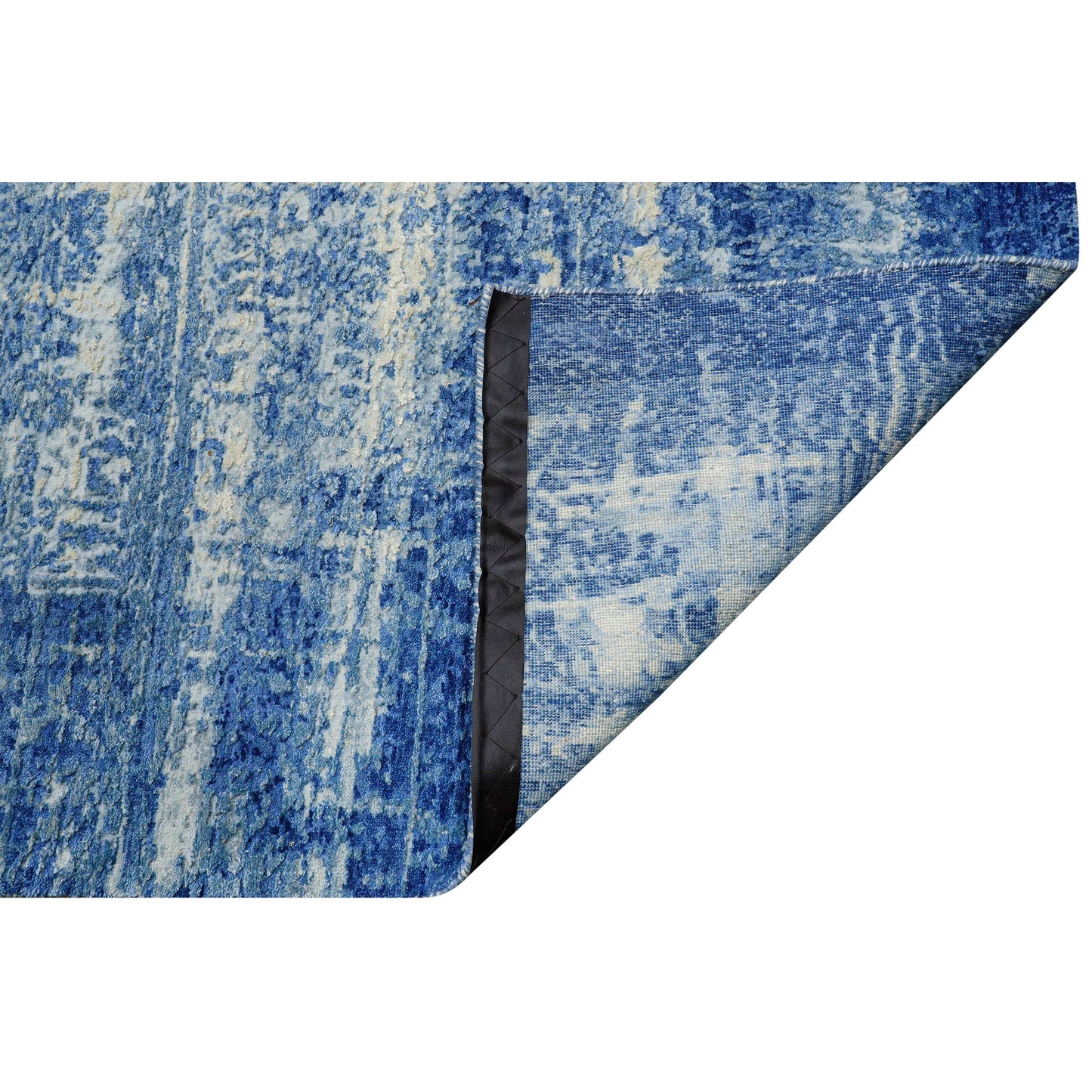 CANVAS ART W/ SILK J1093 BLUE / SILVER