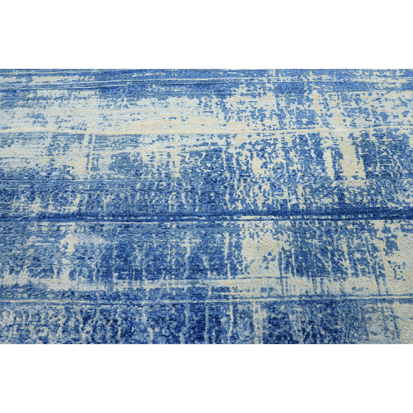 CANVAS ART W/ SILK J1093 BLUE / SILVER