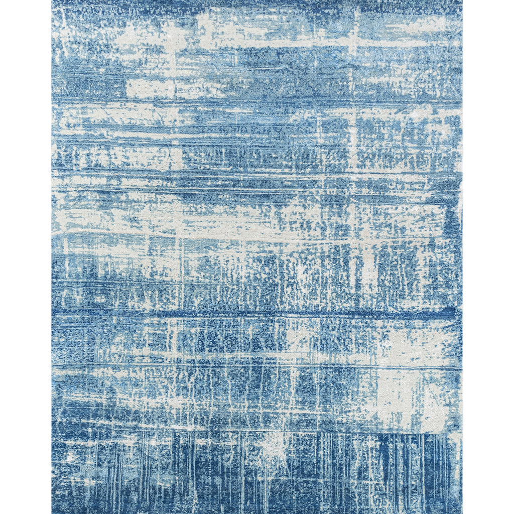 CANVAS ART W / SILK J1093 SILVER / BLUE