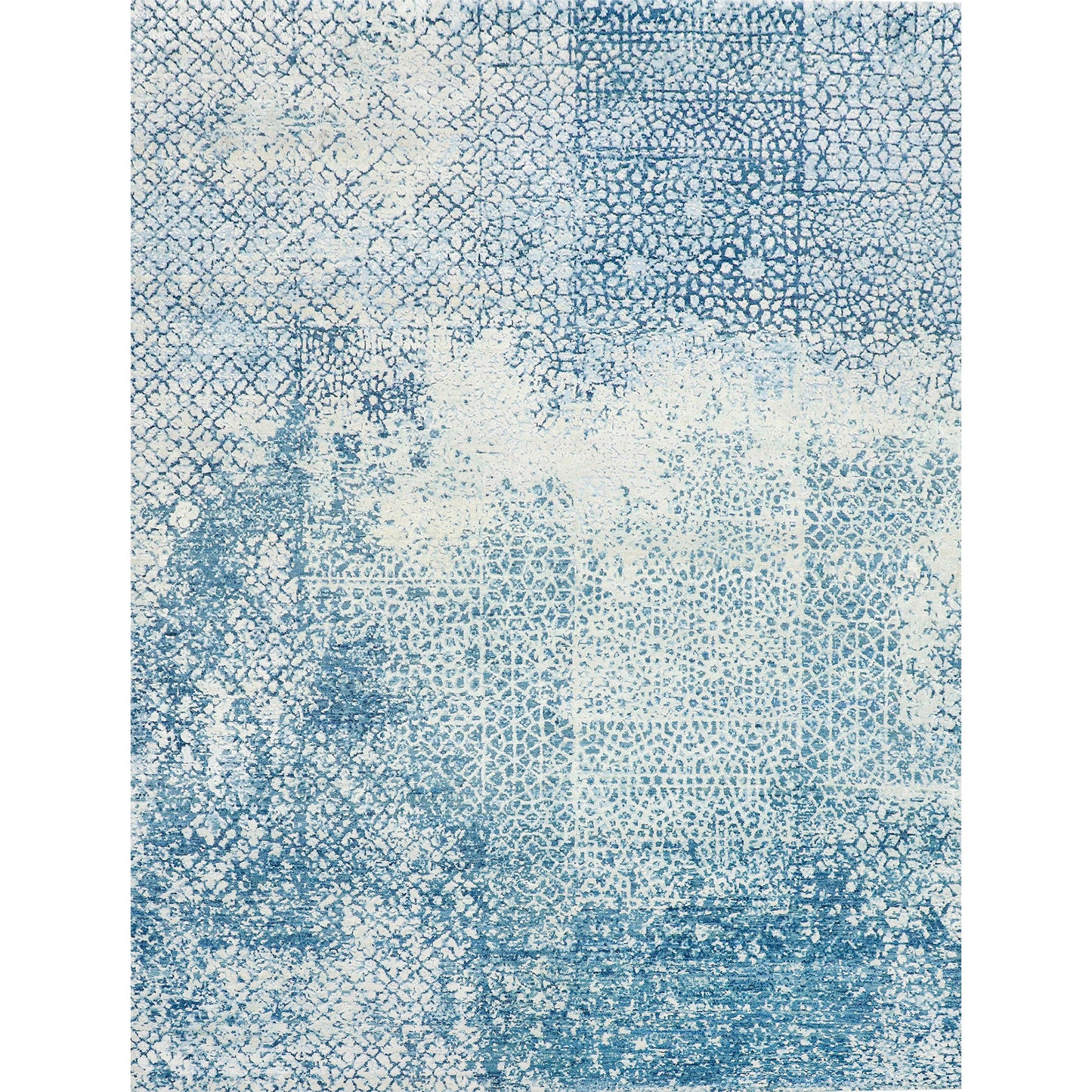 CANVAS ART W/ SILK J1100 BLUE / MULTI