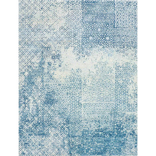 CANVAS ART W/ SILK J1100 BLUE / MULTI