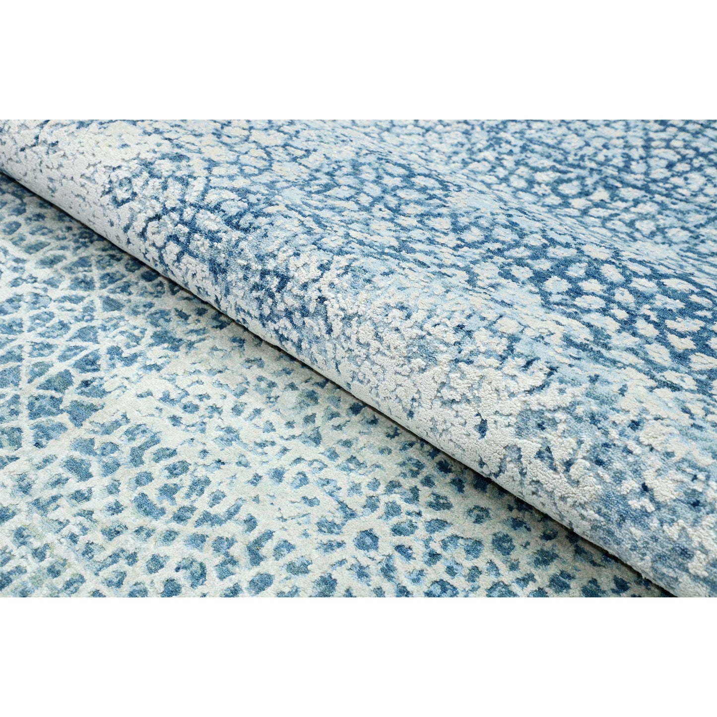 CANVAS ART W/ SILK J1100 BLUE / MULTI