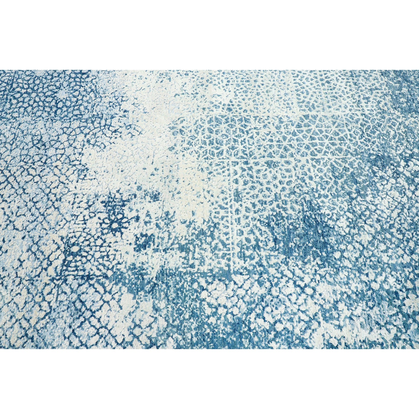 CANVAS ART W/ SILK J1100 BLUE / MULTI