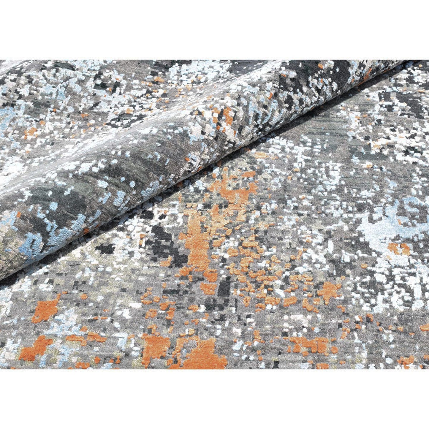 CANVAS ART W/ SILK J1139 GREY / MULTI