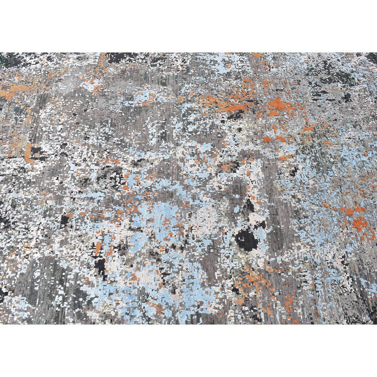 CANVAS ART W/ SILK J1139 GREY / MULTI