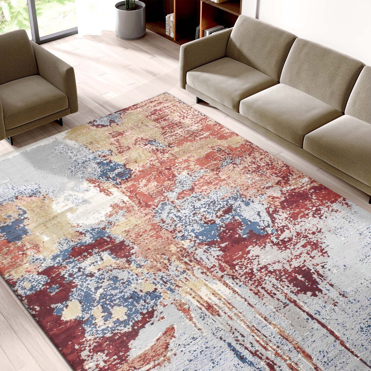 CANVAS ART W/ SILK J1169 MULTI / MULTI