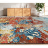 CANVAS ART W/ SILK J1169 SILVER / RED