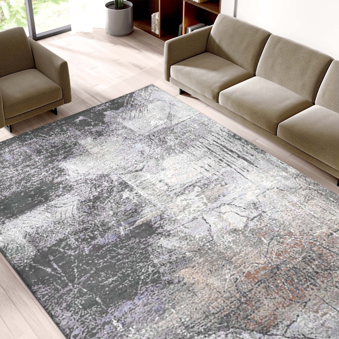 CANVAS ART W/ SILK J1175 MULTI / MULTI