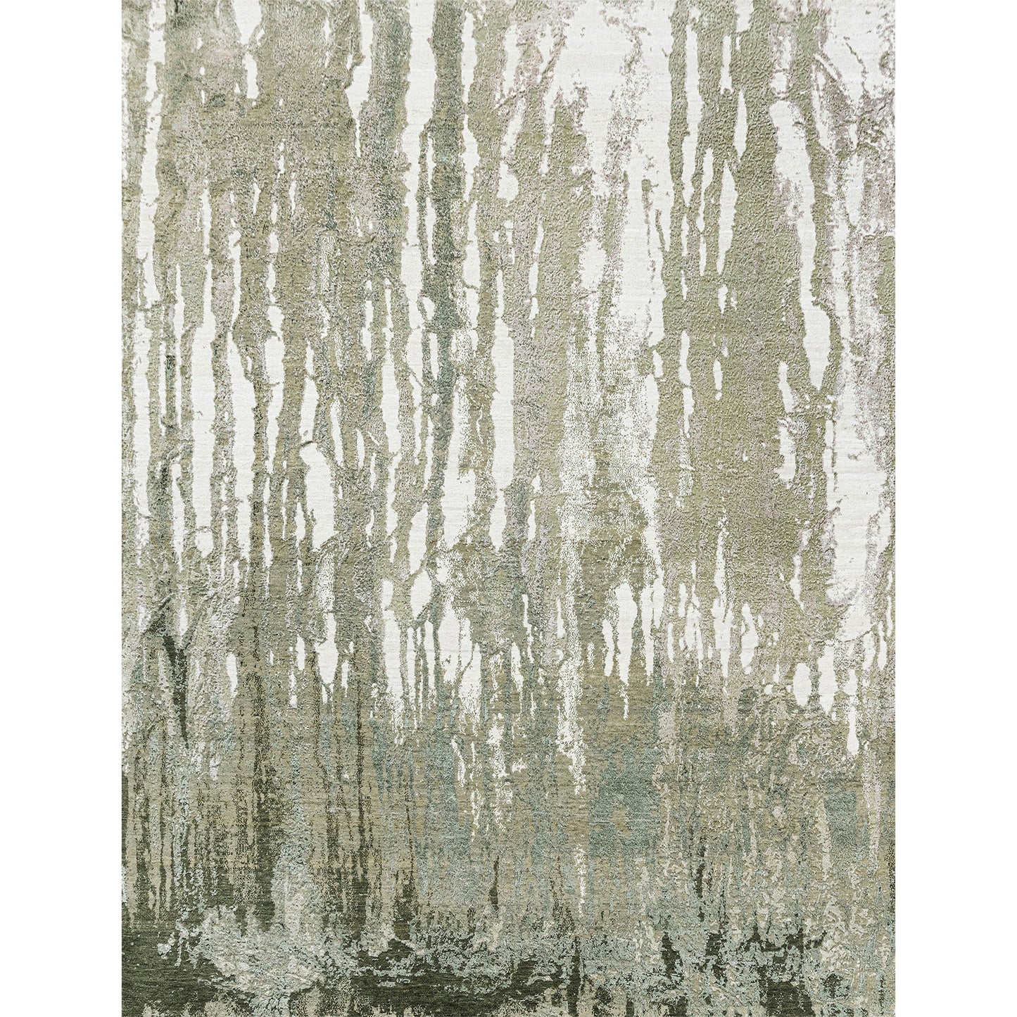 CANVAS ART W/ SILK J2058 IVORY / LIGHT GREEN